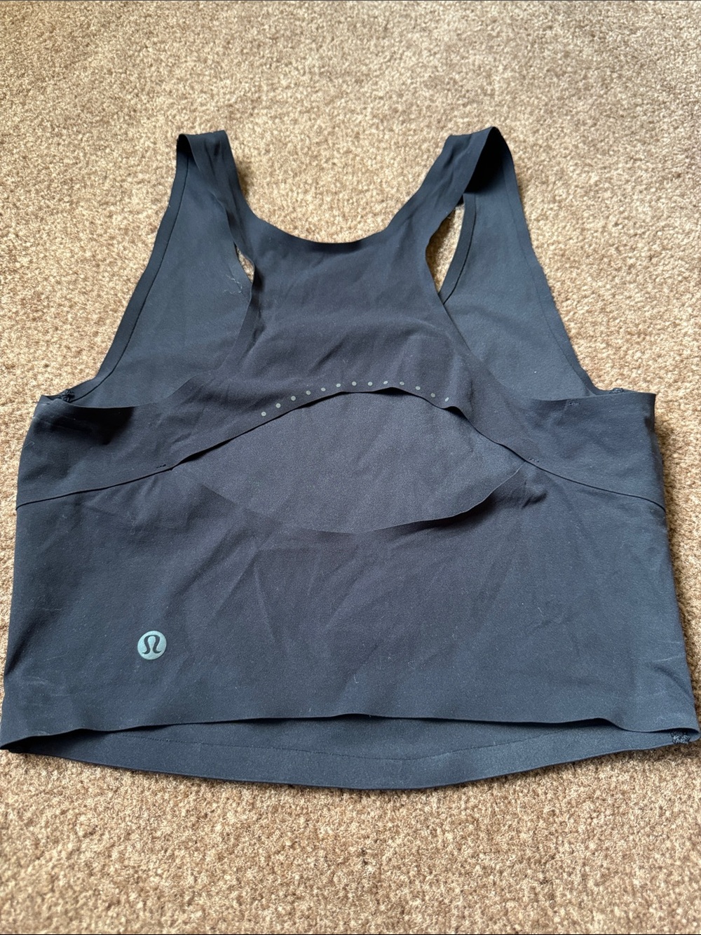 lululemon athletica Black Racerback Crop Sports Bra